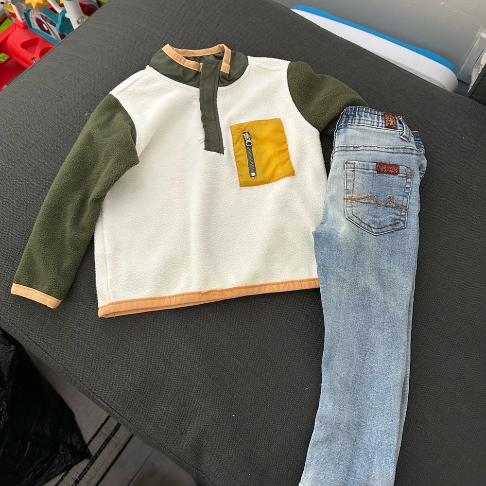 Boys sweater and jeans set